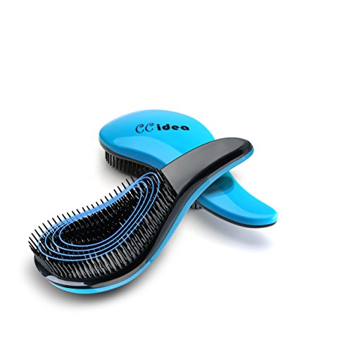 CCidea Detangling Brush - Glide Thru Detangler Hair Comb or Brush - No More Tangle - Adults & Kids (blue)