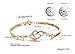 Kredy Women Bracelets, 18K Gold Elegant Double Heart Link Bangles Bracelets for Women Girls (Gold#1)