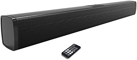 Bluetooth surround soundbar, 32" wall mounted wired and wireless 40watts sound bar speaker with bluetooth streaming,optical/RCA/Line in for TV smartphone and DVD(remote control included)