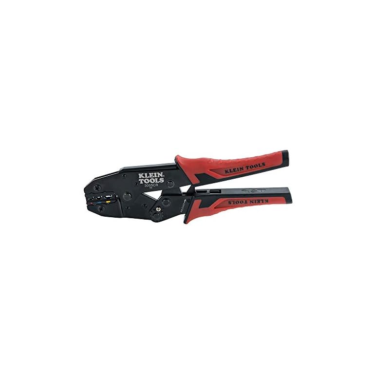 Klein Tools 3005CR Wire Crimper Tool, Ratcheting Insulated Terminal