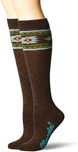 WranglerWomen's Ladies Angora Aztec Boot Socks 2 Pair Pack