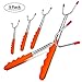 Lememogo Premium Marshmallow Roasting Sticks-(Set of 5) Forks For Outdoor Campfire, BBQ & Hot Dog Roasting - Extra-Long 45