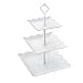 Kingsnow 3-Tiered White Pastry Stand Cake Stand Dessert Stand Cupcake Stand Holder Serving Platter for Party Wedding Home Decor