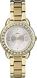 Timex Women's | Gold-Tone Bracelet & Case Swarovski Crystals Dress Watch T2P257
