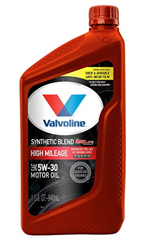 Valvoline High Mileage with MaxLife Technology SAE 5W-30 Synthetic Blend Motor Oil 1 QT