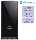 2018 Newest Premium Dell Inspiron i3668 Desktop PC, Intel Core i3-7100 3.90 GHz Processor, 8GB DDR4 ,1TB 7200RPM HDD, HD Graphics, DVDÂ±RW, Bluetooth, HDMI, WIFI, Dell Keyboard & Mouse, Windows 10