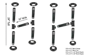 Amazon.com: Industrial Pipe Fitting 1" Diameter Table Legs ...