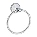 MODONA Four Piece Bathroom Accessories Set, Includes 24” Towel Bar, Robe Hook, Towel Ring, and Toilet Paper Holder – White Porcelain & Chrome - Arora Series - 5 Year Warrantee