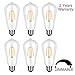 YFXRLIGHT Antique LED Bulbs Soft Warm White 2700K, 4W ST64 Dimmable Vintage Edison LED Bulbs, Squirrel Cage Filament Bulb, 360 Lumens, E26 Clear Glass, Pack of 6(2 Year Warranty)