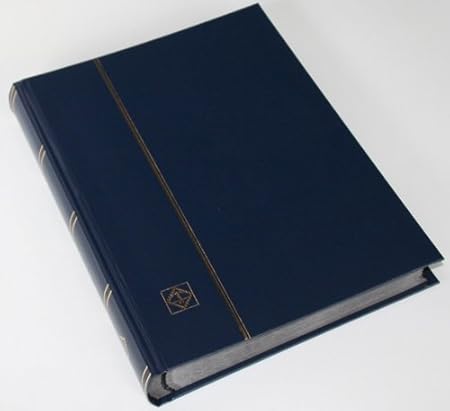 Leuchtturm 64 schwarze Seiten Einsteckbuch Briefmarkenalbum Einband dunkelblau