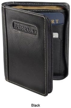 Winn Napa Leather Deluxe Zip-around Passport Case, Brown
