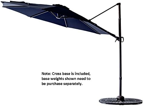 Amazon Com Flame Shade 10 Ft Cantilever Offset Outdoor Patio Umbrella With Tilt Navy Blue Garden Outdoor