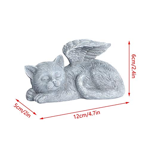 bestheart Sleeping Angel Cat Garden Statuette Outdoor Decoration, Spring Outdoor Garden Art, Terrace, Lawn, Courtyard Art Decoration, Housewarming Garden Gift