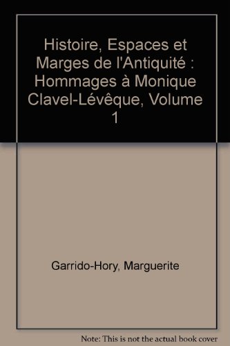 Histoire, espaces et marges de l'Antiquité