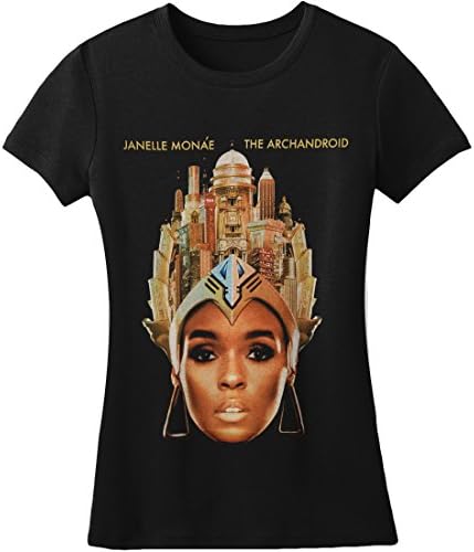 Janelle Monae Women's ArchAndroid Face Girls Jr Medium Black