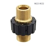 Twinkle Star Pressure Washer Hose Quick Connector, M22 Metric Male Thread Fitting, TWIS375