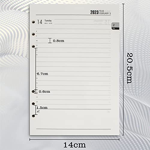 2023 A5 Monthly Planner Refill Paper 352 Pages Hourly Daily Daytimer