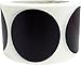 3" Inch Round Black Color Coding Dot Labels - 500 Colored Circle Inventory Stickers Per Roll