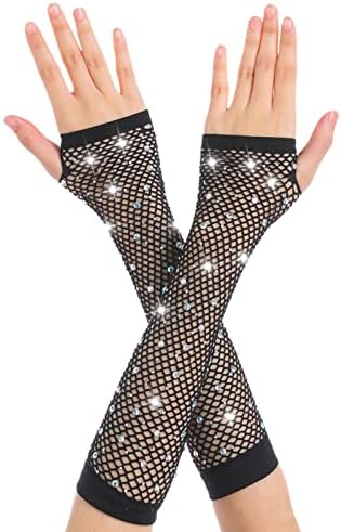 Pack De 12 Pares De Guantes De Malla Sin Dedos, Largos Y Cortos, Multicolor, Accesorios Retro De Los 80 Para Disfraces Y Fiestas Temáticas
