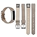 Vancle Compatible with for Fitbit Alta Bands Leather, Adjustable Replacement Accessories Fitbit Alta HR Bands for Women Men (10. Matte Gray)