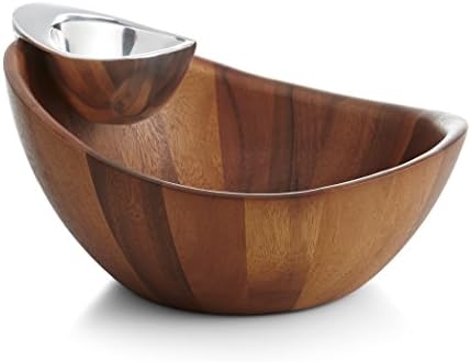 Nambe Mt0778 Harmony Chip & Dip Server, Medium, Wood