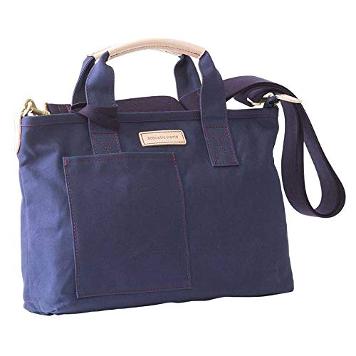 [アコースティック・ワールド] stitch ステッチ ハンドバッグ ショルダー 日本製 本革 帆布 ネイビー aw01902-NV商品画像