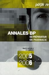 Annales BP du préparateur en pharmacie