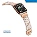 Compatible with Apple Watch Band 44mm 40mm Series 4 5 42mm 38mm Series 3 2 1 Women Girls iWatch Bands, Soaos Crystal Rhinestone Replacement Strap, Mesh Chain Jewelry Wristband (40mm 38mm Rose Gold)