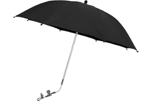 STARRY CITY Baby Pram Umbrella with Adjustable Universal Clamp,Children Buggy Sun-Proof Parasol with Clip On UPF 50+ Great for Pushchair,Strollers
