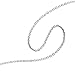 AmyRT Jewelry 1.2mm Titanium Steel Silver Cable Chain Necklaces for Women 16 in