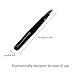 Mayxunbeauty 3 PCS Stainless Steel Slant Tip Tweezer, Eyebrow and Hair Remover (Black)