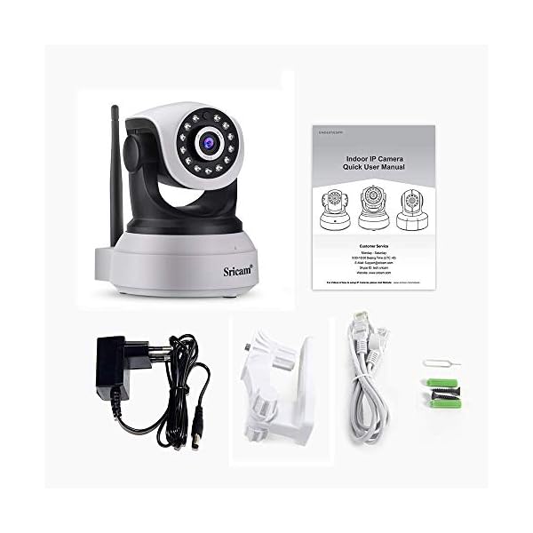 Sricam Sp017 Camera Surveillance Wifi 1080p Camera De Surveillance Sans Fil Camera Ip Wifi 1080p P2p Avec Microphone