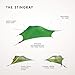 Tentsile Stingray 3-Person Hammock Tree Tent - Portable, Waterproof Ideal for Hiking, Camping, Backpacking- Forest Green, 440 kg/880 lbs