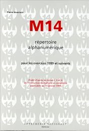 M14, répertoire alphanumérique pour les exercices 1999 et suivants