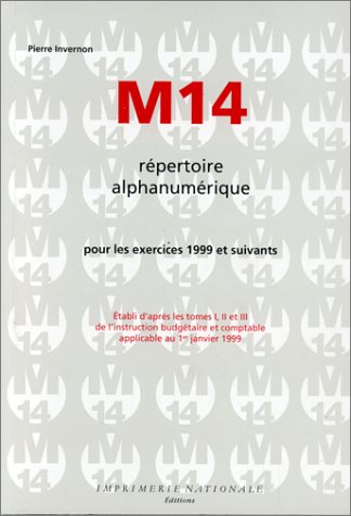 M14, répertoire alphanumérique pour les exercices 1999 et suivants