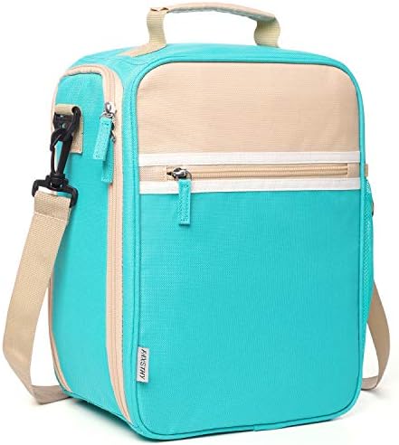 Insulated Lunch Bag for Women Girls, DIY Lunch Box with Shoulder Strap, Reusable Large Lunch Cooler Tote Bag for Meal Prep