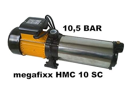 Mehrstufige professionelle Kreiselpumpe megafixx HMC10SC 2200 Watt bis 10,5 BAR - 10 Stufen - Laufräder aus Edelstahl