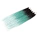 3Packs Senegalese Twist Crochet Hair 22inches 20Stands Micro Twist Braiding Hair Pre Looped Kanekalon Synthetic Crochet Braids Twist Hair Extensions(T1b/Green/Light Green)