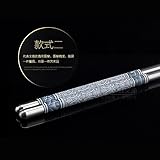 KaLaiXing Brand Blue and White Porcelain Pattern Stainless Steel Non-Slip Chinese Chopsticks Tableware Set-10 Pairs