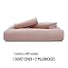 Wake In Cloud - Cotton Duvet Cover Set, Full Size, Dusty Rose Pink, 100% Washed Cotton, Linen Like Textured, Breathable Percale Durable Comfy Farmhouse Neutral Bedding Set, 3 Pieces