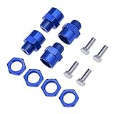 4pcs Aluminum 12mm to 17mm hex Wheel hub adapters 15mm Offset Extension for 1/10 Rc car Upgrade 1/8 Tires