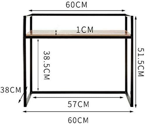 GOG Foldable Portable Multifunction Folding Shopping Cart,Closet Organizers Kitchen Storage Shelf Corner Regal Microwave Spice Storage Black, Iron, 3 Sturdy and Durable Sizes,60×38×51.5cm