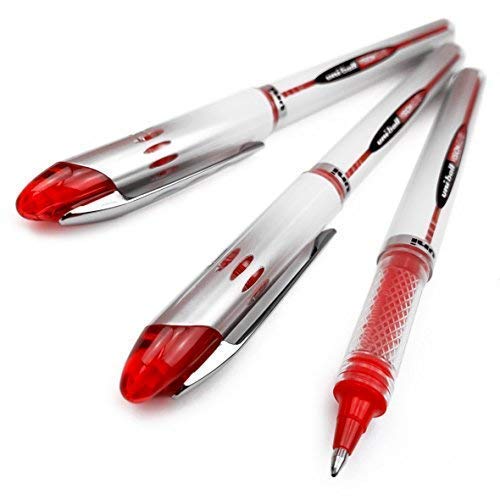 Uni-Ball Vision Elite UB-200 Liquid Ink Rollerball Pen - Red (Pack of 3) — image 1