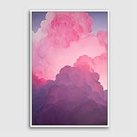 Framed Canvas Wall Art Clouds and Colors Canvas Prints Home Artwork Decoration for Living Room,Bedroom - 16x24 inches