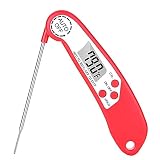 JumboDumbo Digital Meat Thermometer - Instant Read Probe Grill Thermometer Fast Food Cooking Candy Kitchen Outdoor BBQ Thermometer(Red)