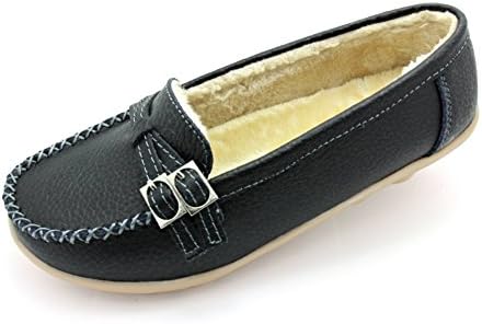 Voxge Womens Moccasin Slippers Flats Boots For Women Girls Loafers Boat Shoes Outdoor Cotton Walking Slip On Fashion Shoes VSU001B1-41