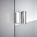 DreamLine Quatra Lux 32 1/4 in. D x 46 3/8 in. W x 72 in. H Frameless Hinged Shower Enclosure in Chrome, SHEN-1332460-01