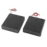 uxcell 2 Pcs 4 x AA 6V Battery Holder Case Box Wired ON/OFF Switch w Cover