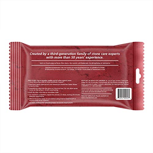 Granite Gold WaterBased Sealer Wipes Protection For Granite, Marble