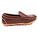 Femizee Toddler Boys Girls Loafers Shoes Casual Moccasin Slip On Dress Wedding Shoes for Kids,Brown,1301 CN 26